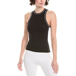 Jac Parker Womens  Frankie Contrast Rib Tank, Black